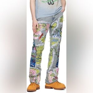 WHO DECIDES WAR Durhams Fusion Denim in Sky/Multi Jeans